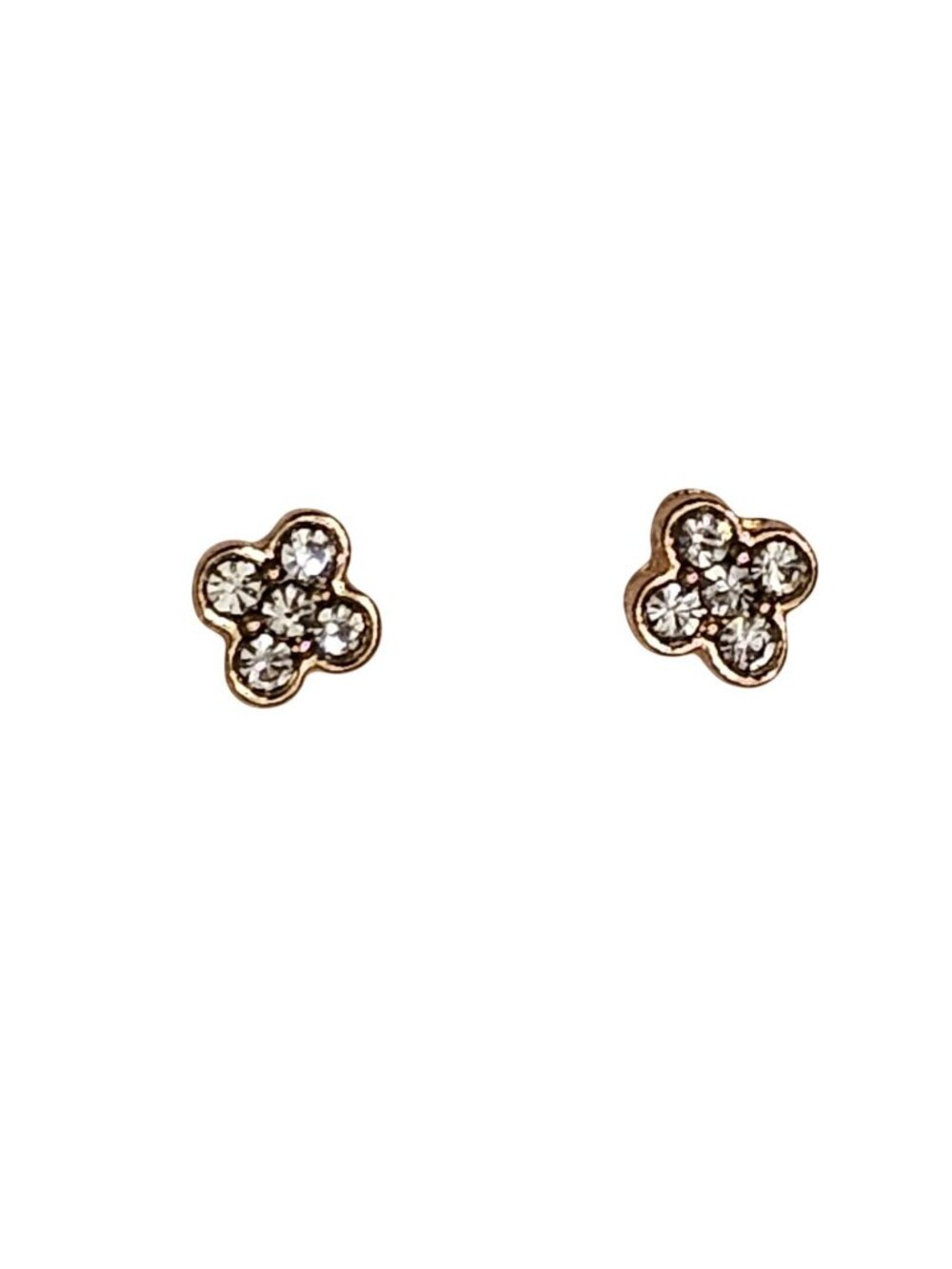 NWT Unique Designs Womens Trio Earring Set Hoops Studs Rhinestones Gold Yellow